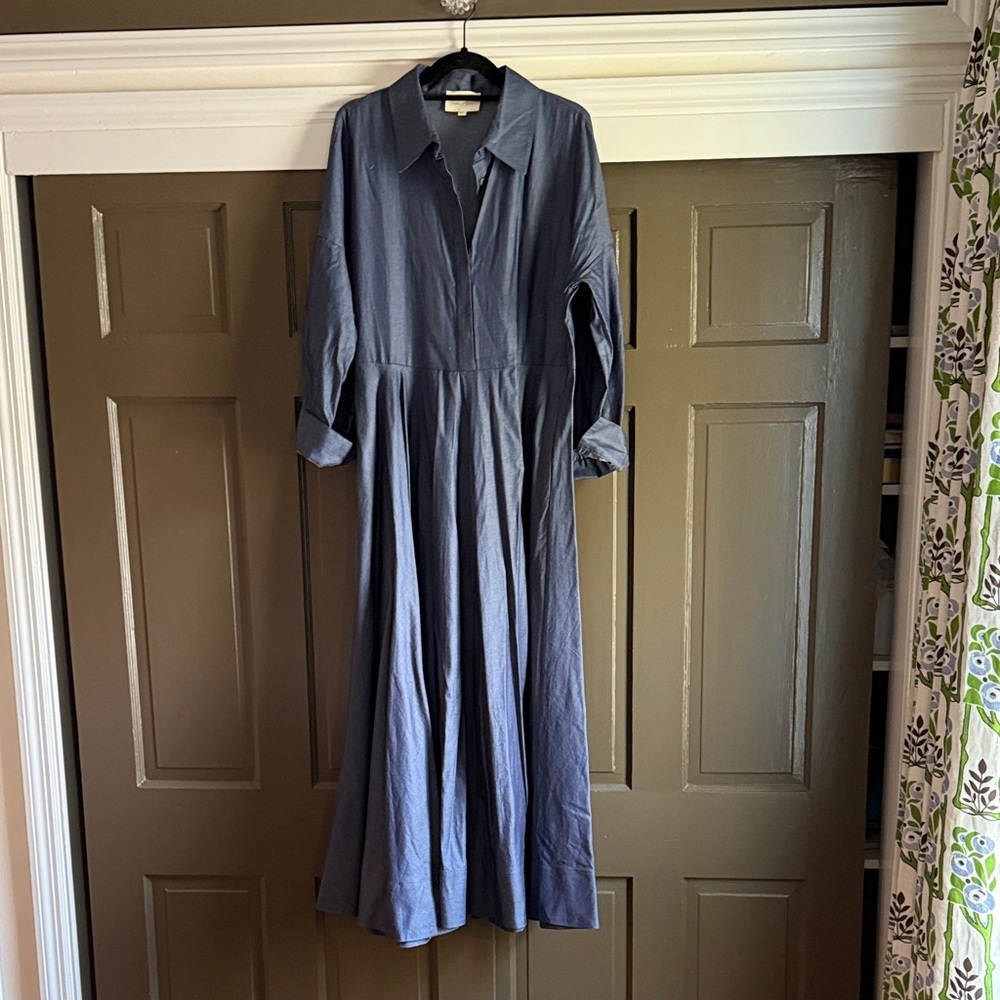 India Hicks  Elegant Blue denim  Maxi Dress